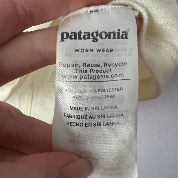 🍉 Patagonia Mount Airy Scoop Tee Linen Small - Picture 9 of 12